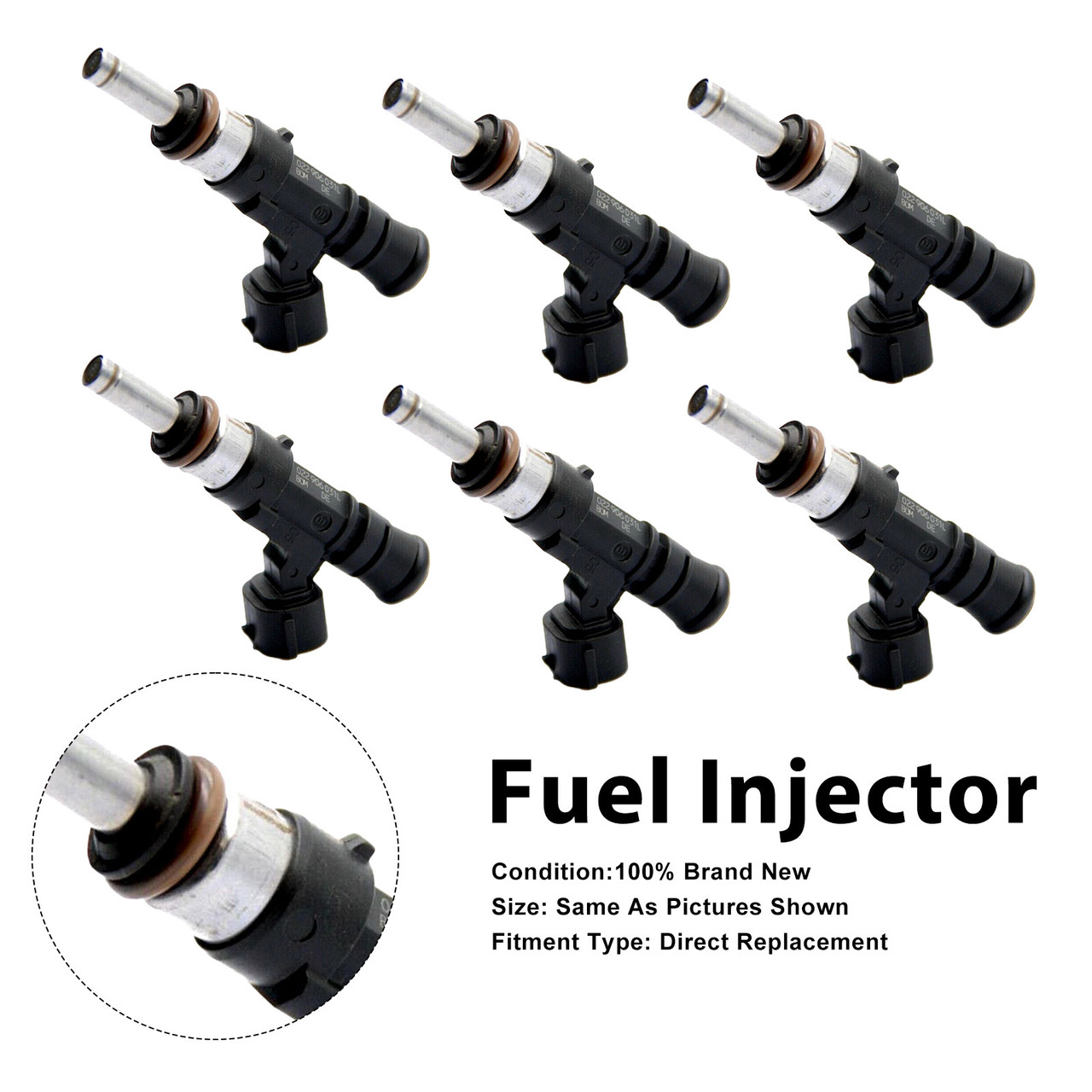 2007-2008 Volkswagen Eos R32 6Pcs Fuel Injector 85212262 Generic