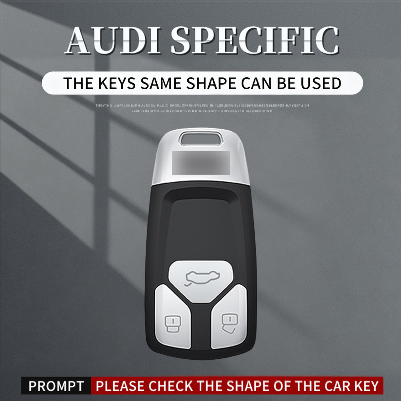 Aluminum Alloy TPU SIL Car Key Case Cover With Buckle For Audi A6l A4l A3
