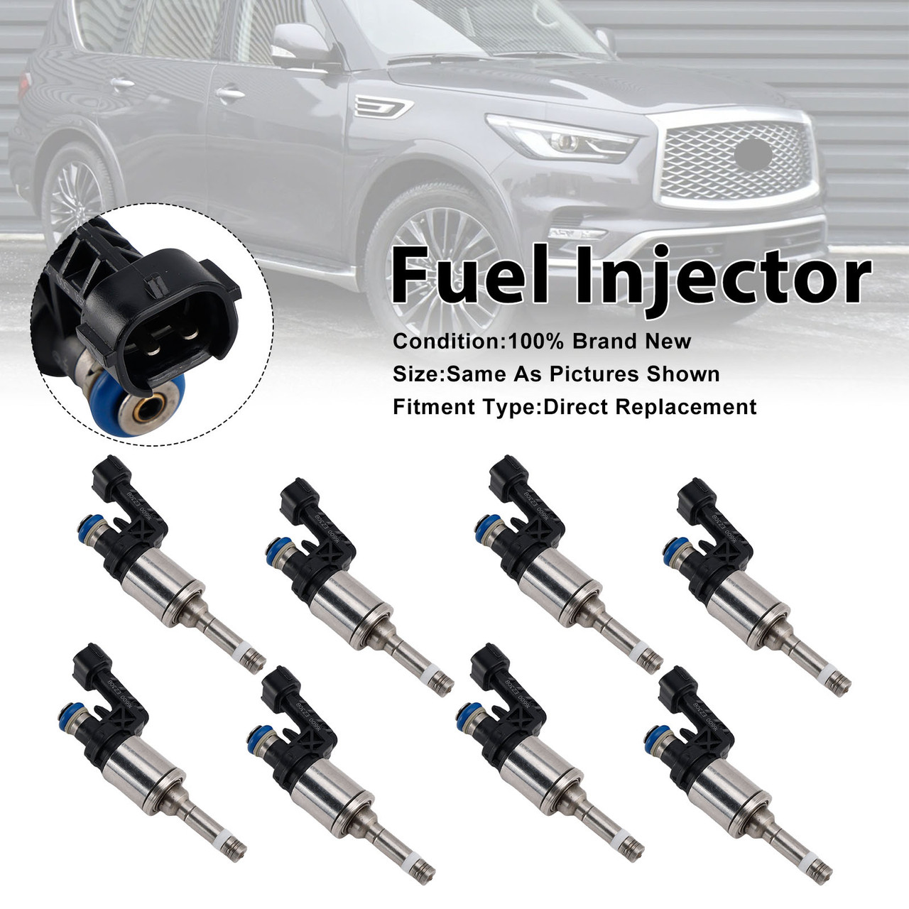 8Pcs Fuel Injector For Nissan Titan XD NV2500 NV3500 Armada 16-21 16600-EZ30B