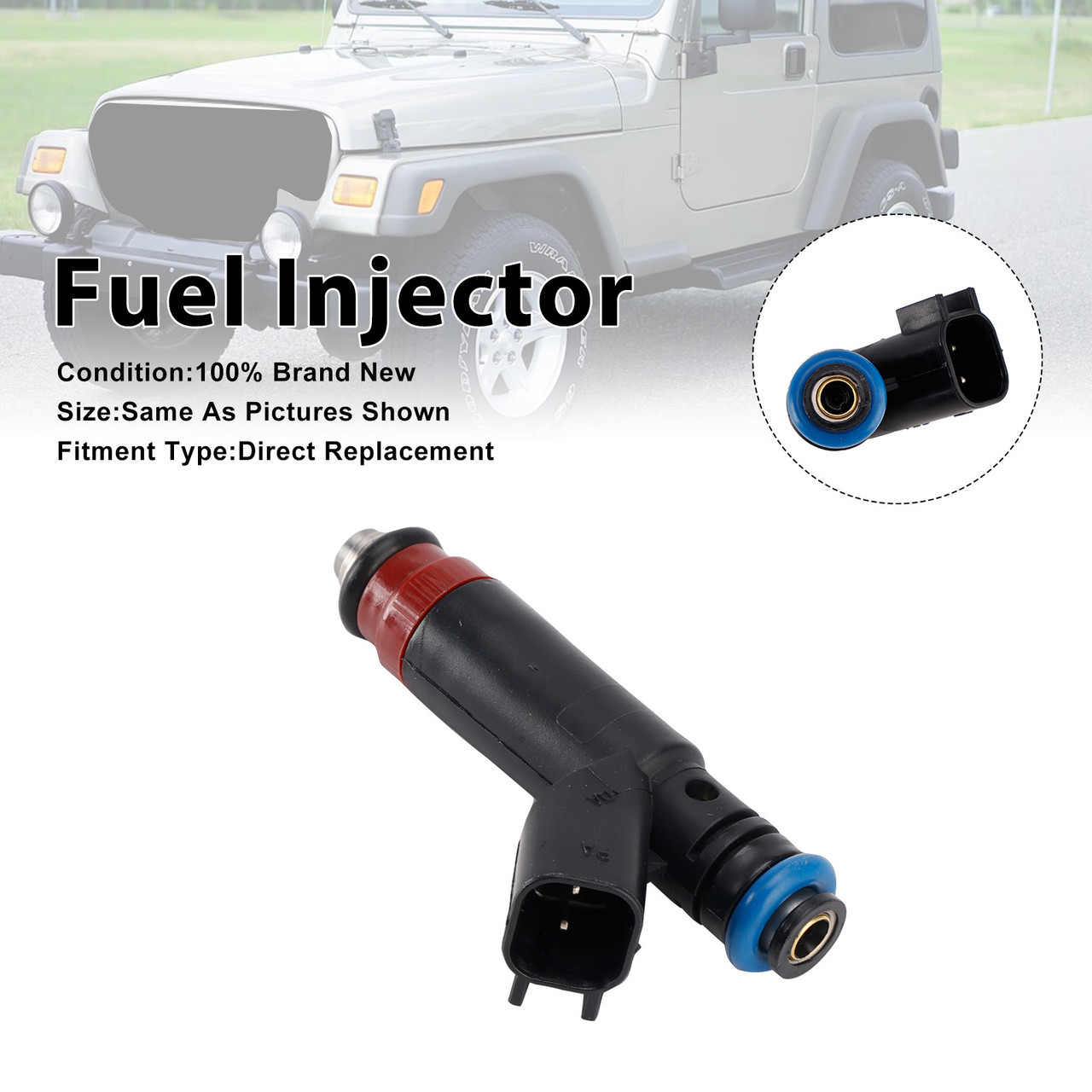 2005-2006 Jeep TJ Wrangler 1Pcs Fuel Injector 53013690AA Generic