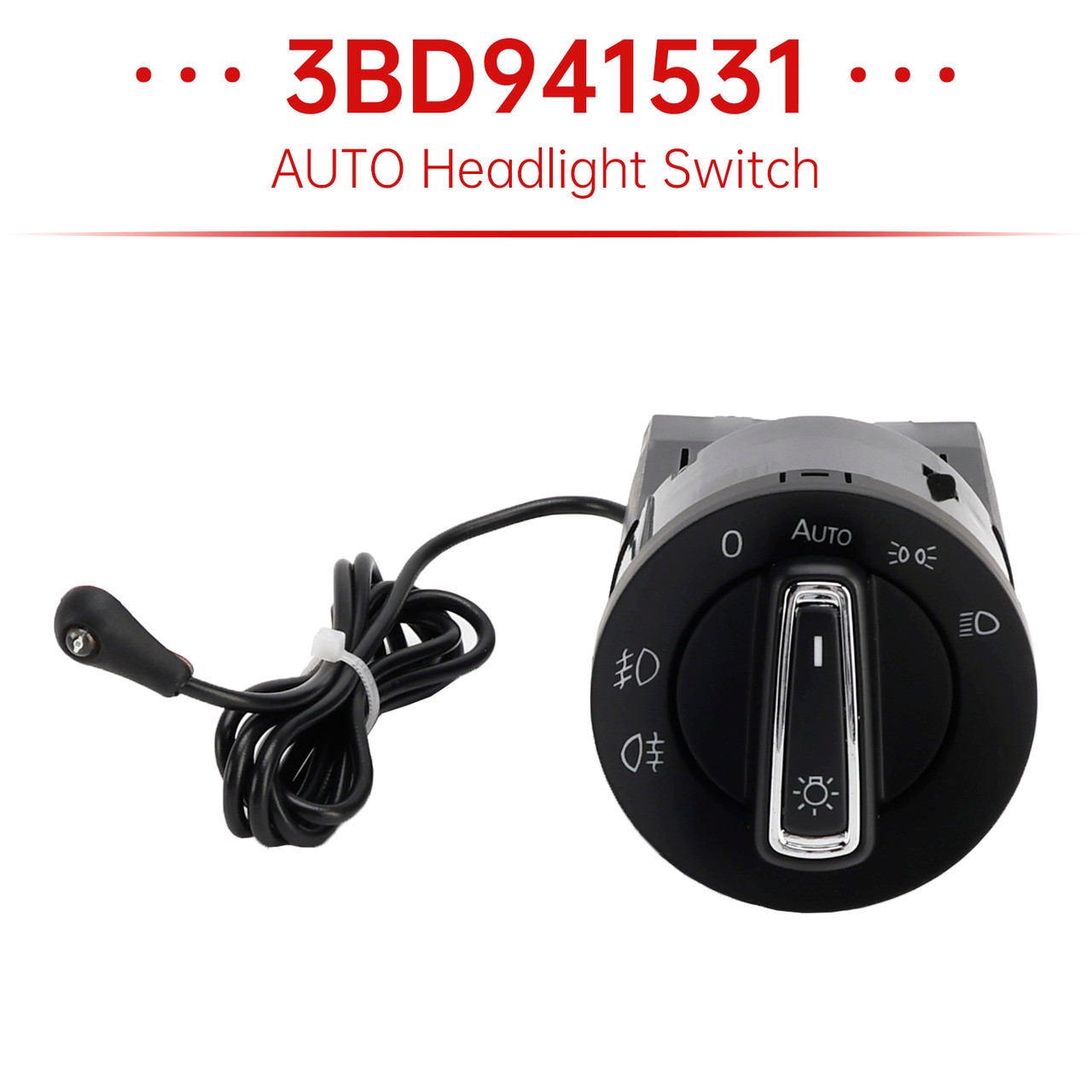 AUTO Headlight Switch W/ Light 3BD941531 for VW Seat Octavia Fabia Alhambra