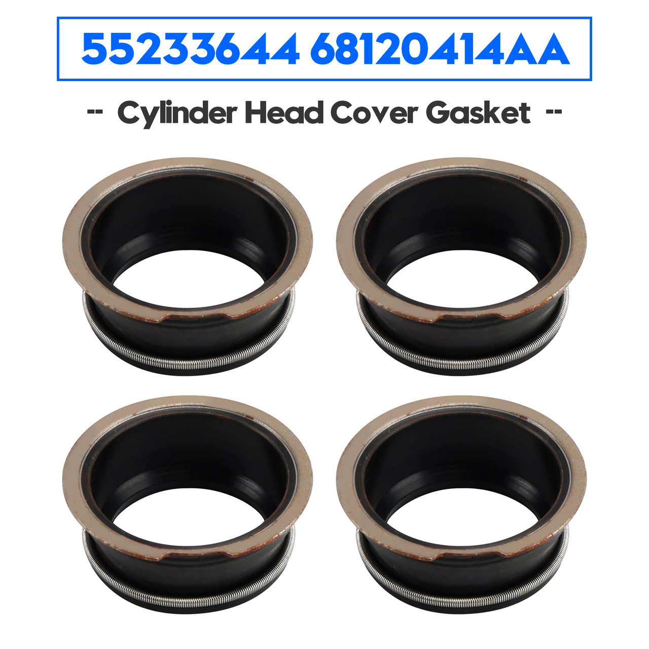 4Pcs Cylinder Head Cover Gasket 55233644 68120414AA for Fiat 500X PUNTO EVO