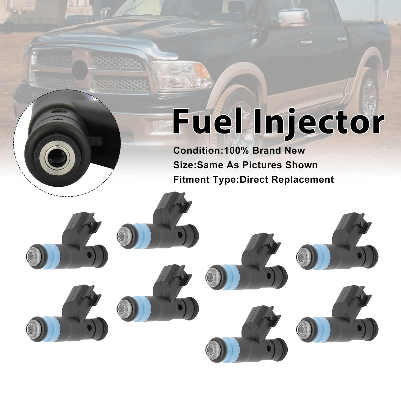 2003 Dodge Ram 1500 2500 3500 5.7L V8 8Pcs Fuel Injector 53032142AC Generic
