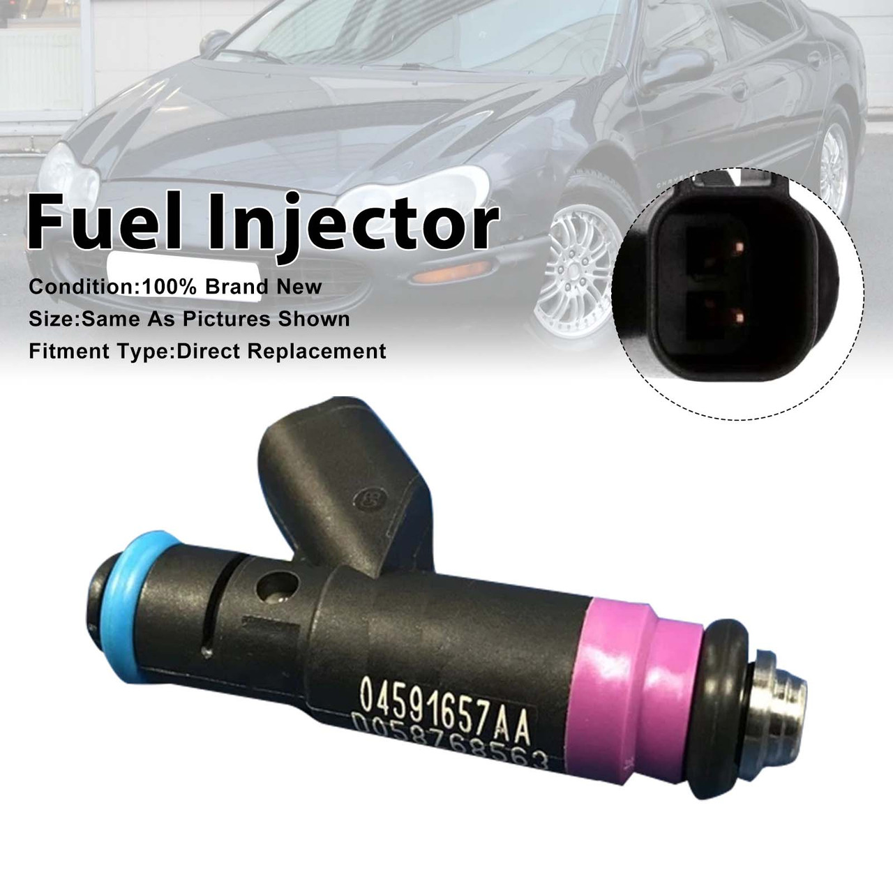 2000 Dodge Intrepid 2.7L V6 1Pcs Fuel Injector 04591657AA Generic