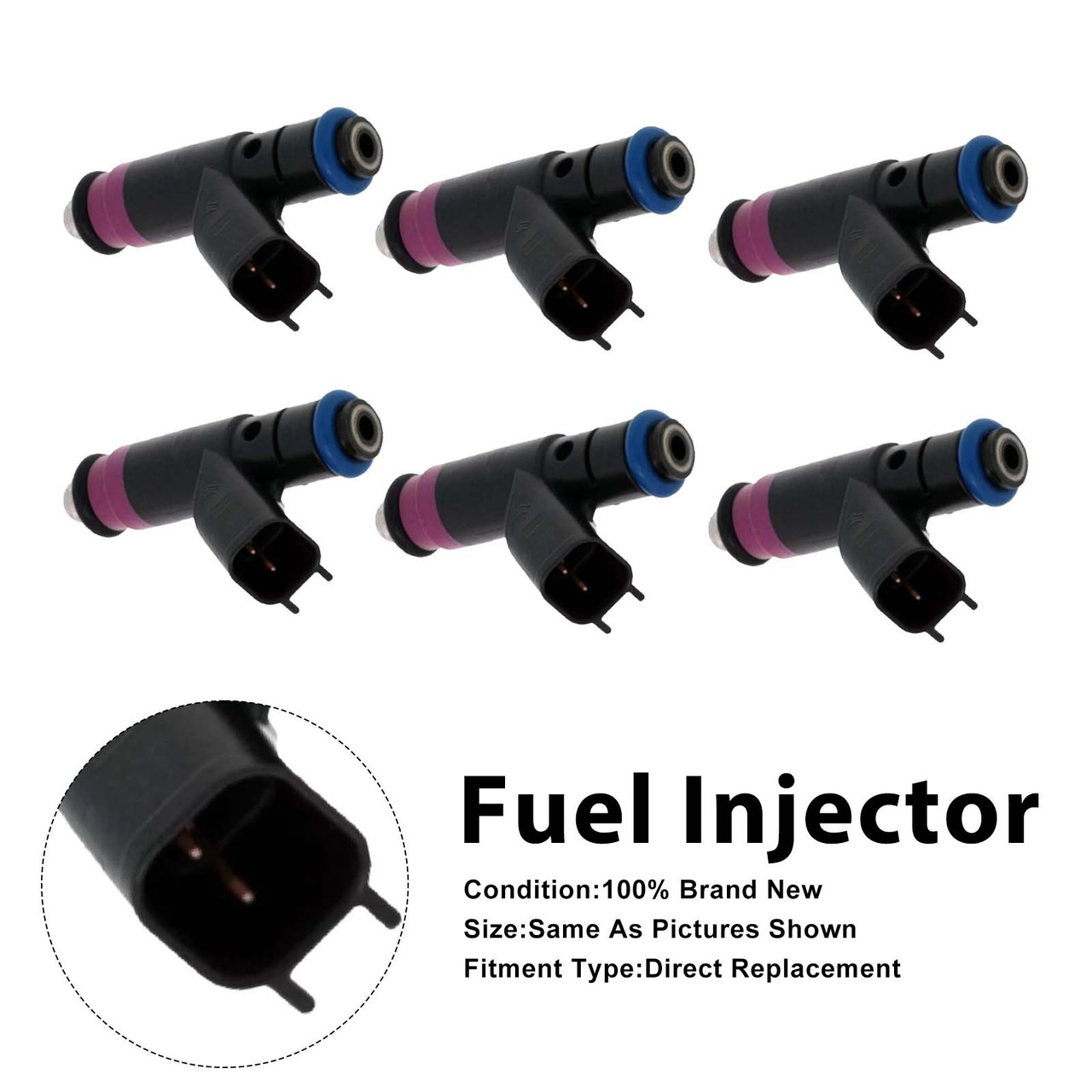2000 Dodge Intrepid 2.7L V6 6Pcs Fuel Injector 04591657AA Generic