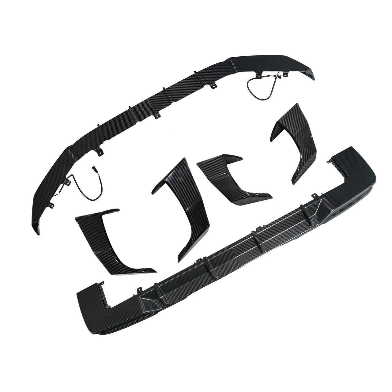 Dry Carbon Fiber Front Rear Bumper Lip + Side Air Vent Fit Benz G W465 2025+