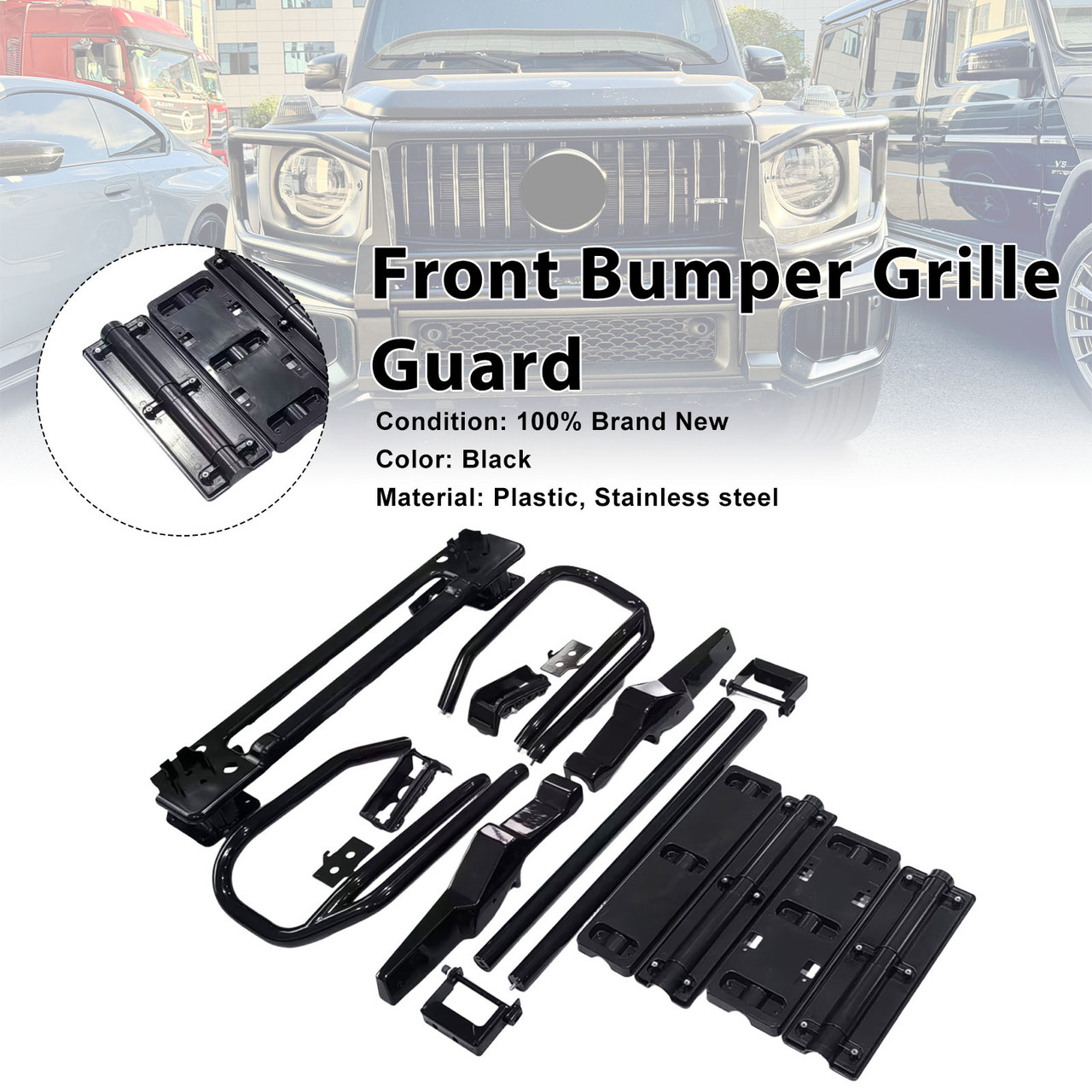 Front Bumper Grille Guard Fit Mercedes Benz G Class W465 G63 B700 2025+