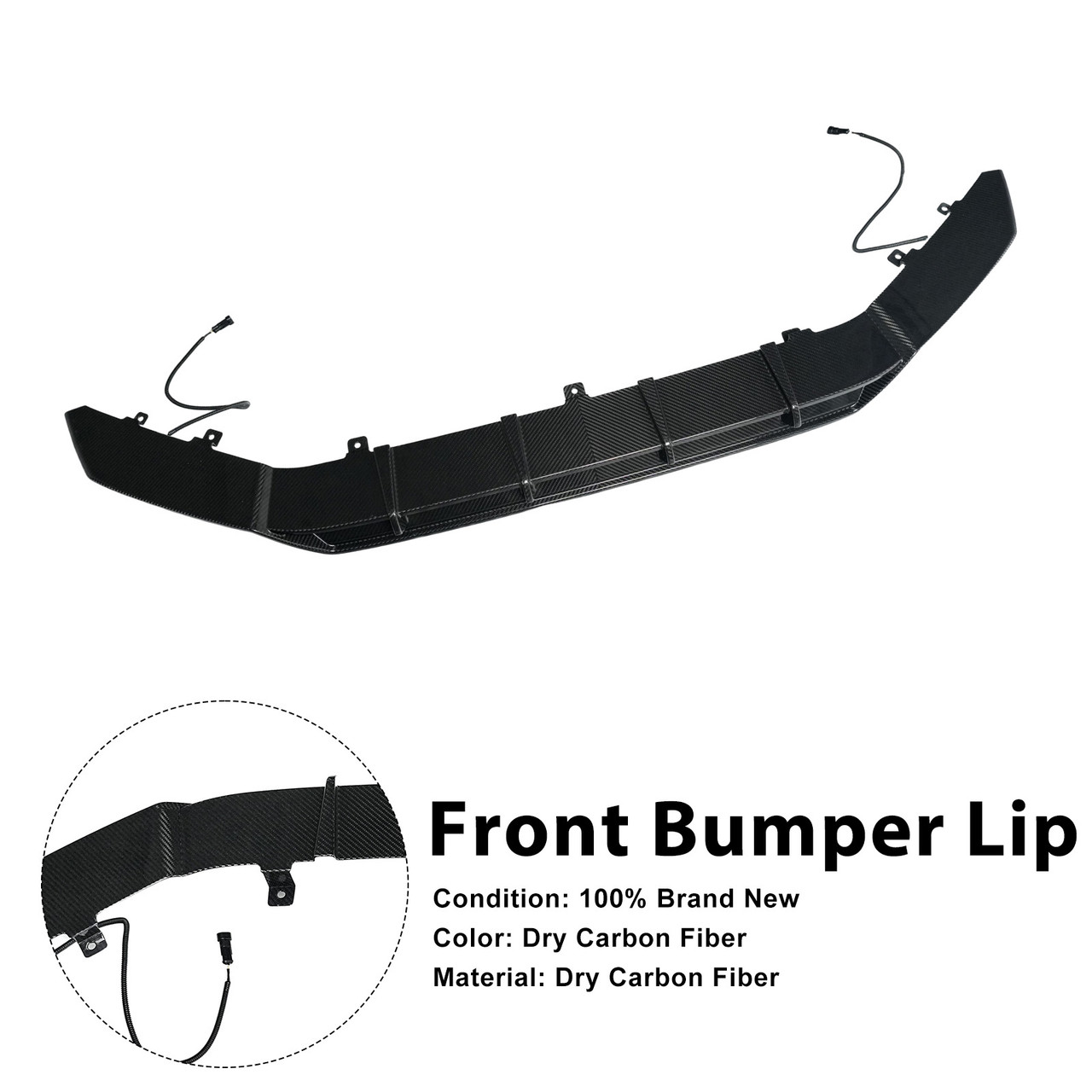 Dry Carbon Fiber Front Bumper Diffuser Lip Fit Mercedes Benz G-Class W465 2025+