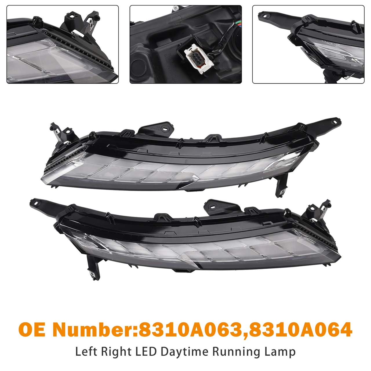 Left + Right Side Front LED DRL Lamp For Mitsubishi Eclipse Cross 2022-2026