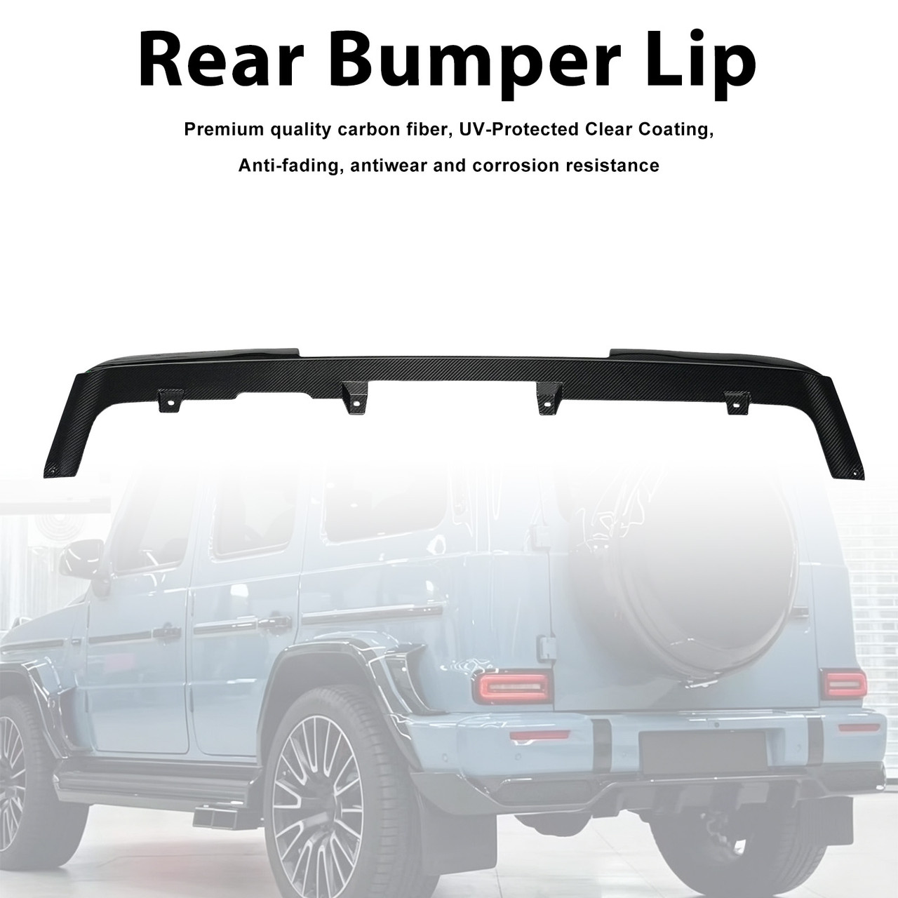 Dry Carbon Fiber Rear Bumper Diffuser Lip Fit Mercedes Benz G-Class W465 2025+