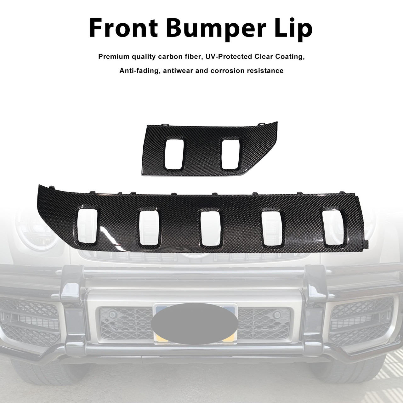 Dry Carbon Front Bumper Lip Chin Spoiler Fit Benz G Class W465 G63 2025-2026