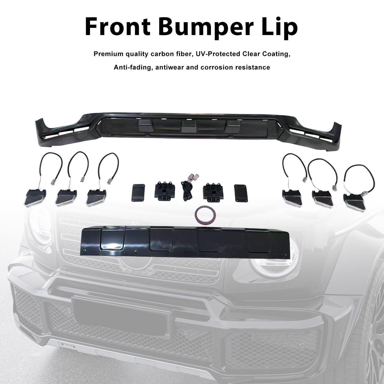 Front Bumper Diffuser Lip Fit Mercedes Benz G-Class W465 G450 G500 2025+ PP
