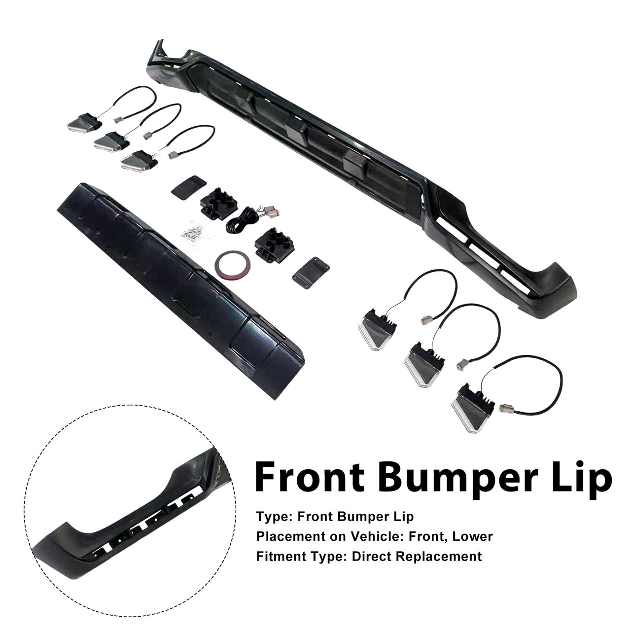 Front Bumper Diffuser Lip Fit Mercedes Benz G-Class W465 G450 G500 2025+ PP