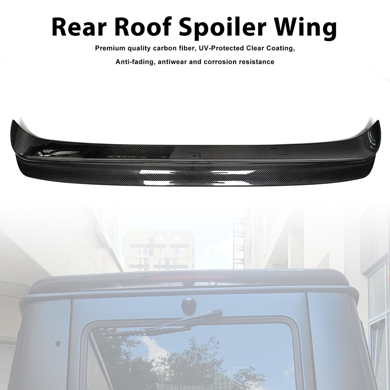Carbon Fiber Rear Roof Spoiler Wing Fit Benz G-Class W465 2025+ Upgrade M Style