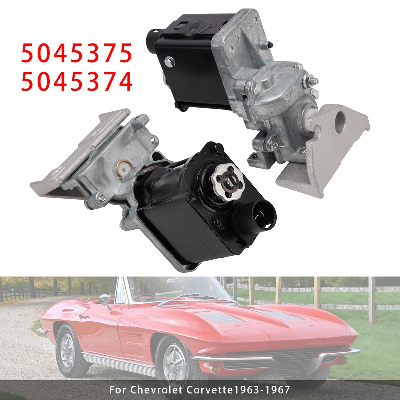 Left+Right Headlight Motor 5045375 5045374 For Chevrolet Corvette 1963-1967