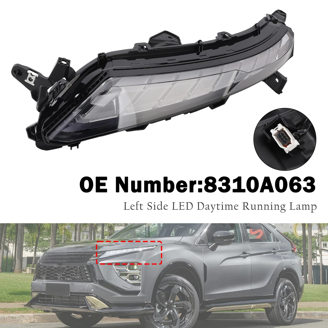 Left Side Front LED DRL Lamp 8310A063 For Mitsubishi Eclipse Cross 2022-2026