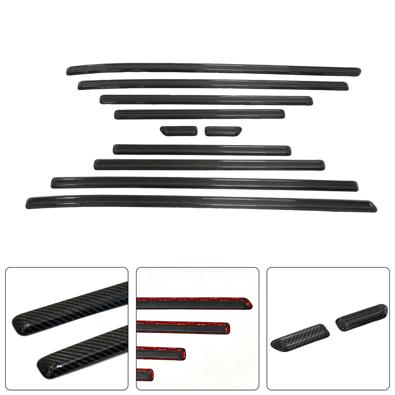 Dry Carbon Door Body Side Molding Trim Fit Benz G Class W464 W465 2019-2026