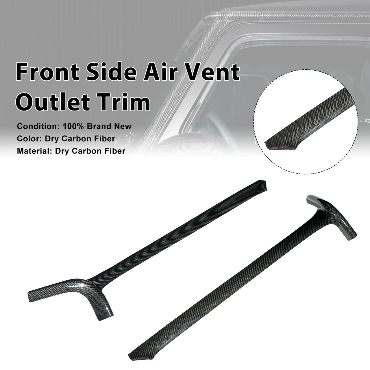 Carbon Fiber Front Side Air Vent Outlet Trim Fit Benz G Class G63 G550 2025+