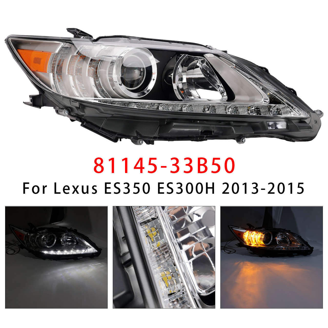 Right Hid Xenon Headlight 81145-33B50 For Lexus Es350 Es300H 2013-2015