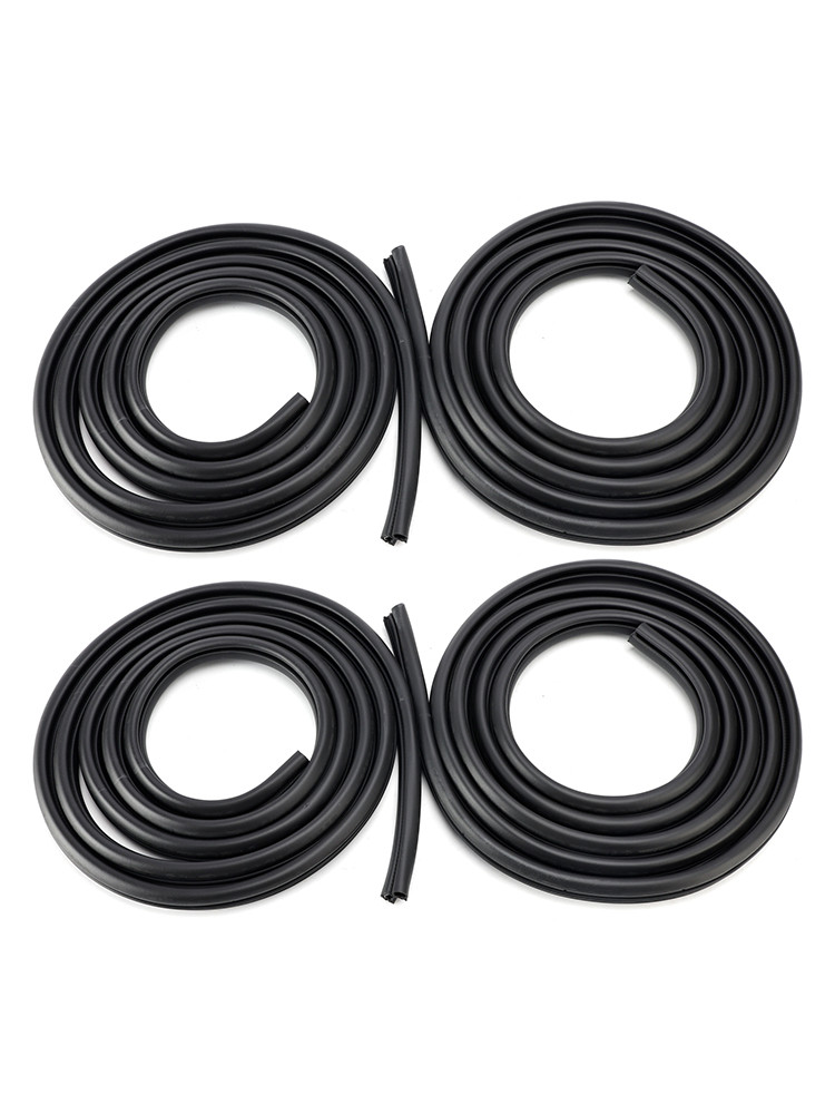 4Pcs Front Rear Left Right Door Rubber Seal Weatherstrip For Hummer H2 2003-2009