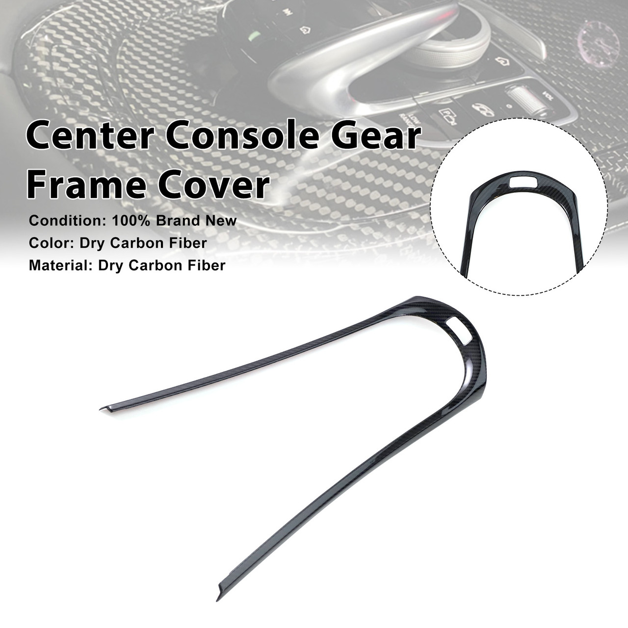 Carbon Fiber Center Console Gear Frame Cover Fit Benz W464 W465 2019-2026