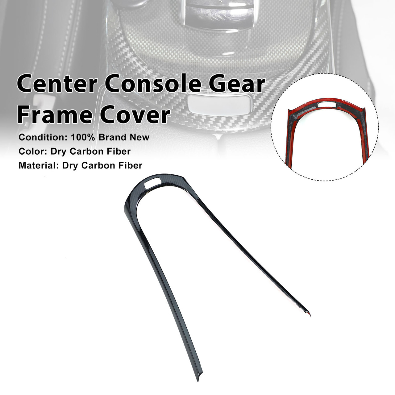 Carbon Fiber Center Console Gear Frame Cover Fit Benz W464 W465 2019-2026