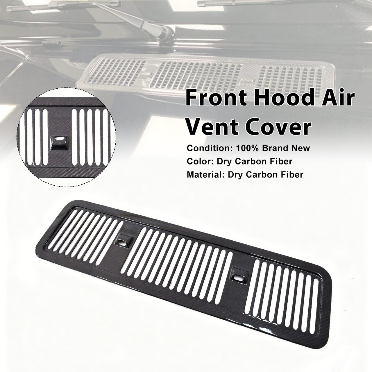 Carbon Fiber Front Hood Air Vent Cover Fit Mercedes Benz W464 W465 2019-2026