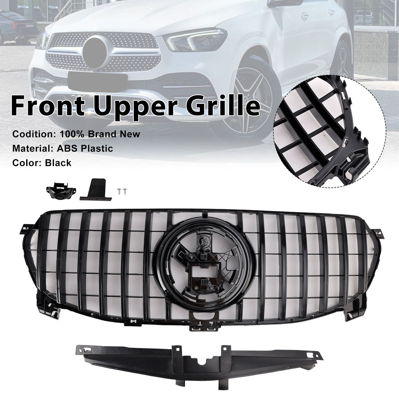 Front Bumper Grille Grill Fit Mercedes Benz GLE-Class W167 GLE350 2020-2022