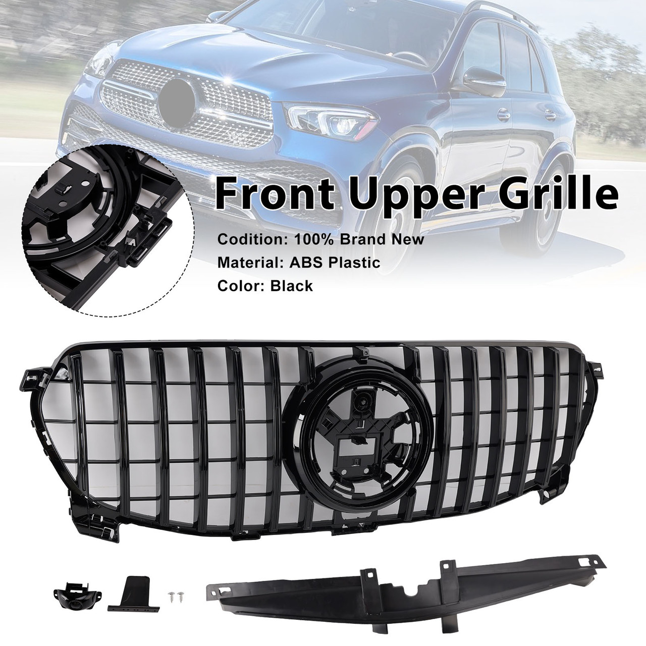 Front Bumper Grille Grill Fit Mercedes Benz GLE-Class W167 GLE350 2020-2022