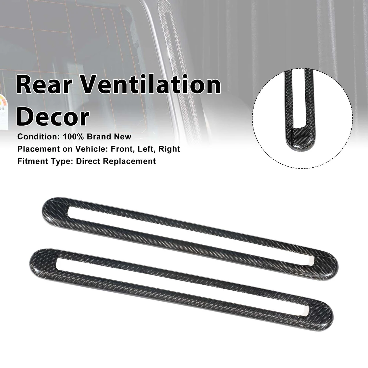 Carbon Fiber Rear Side Air Vent Outlet Trim Fit Benz G Class G63 G550 2025+