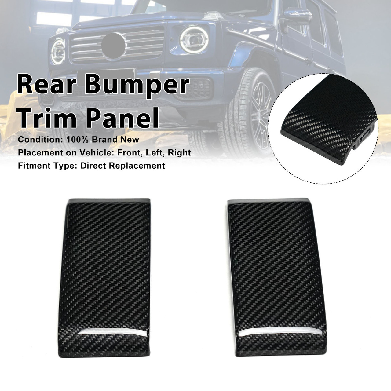 Carbon Fiber Rear Bumper Guards Cover Trim Fit Mercedes Benz W465 G63 2025+