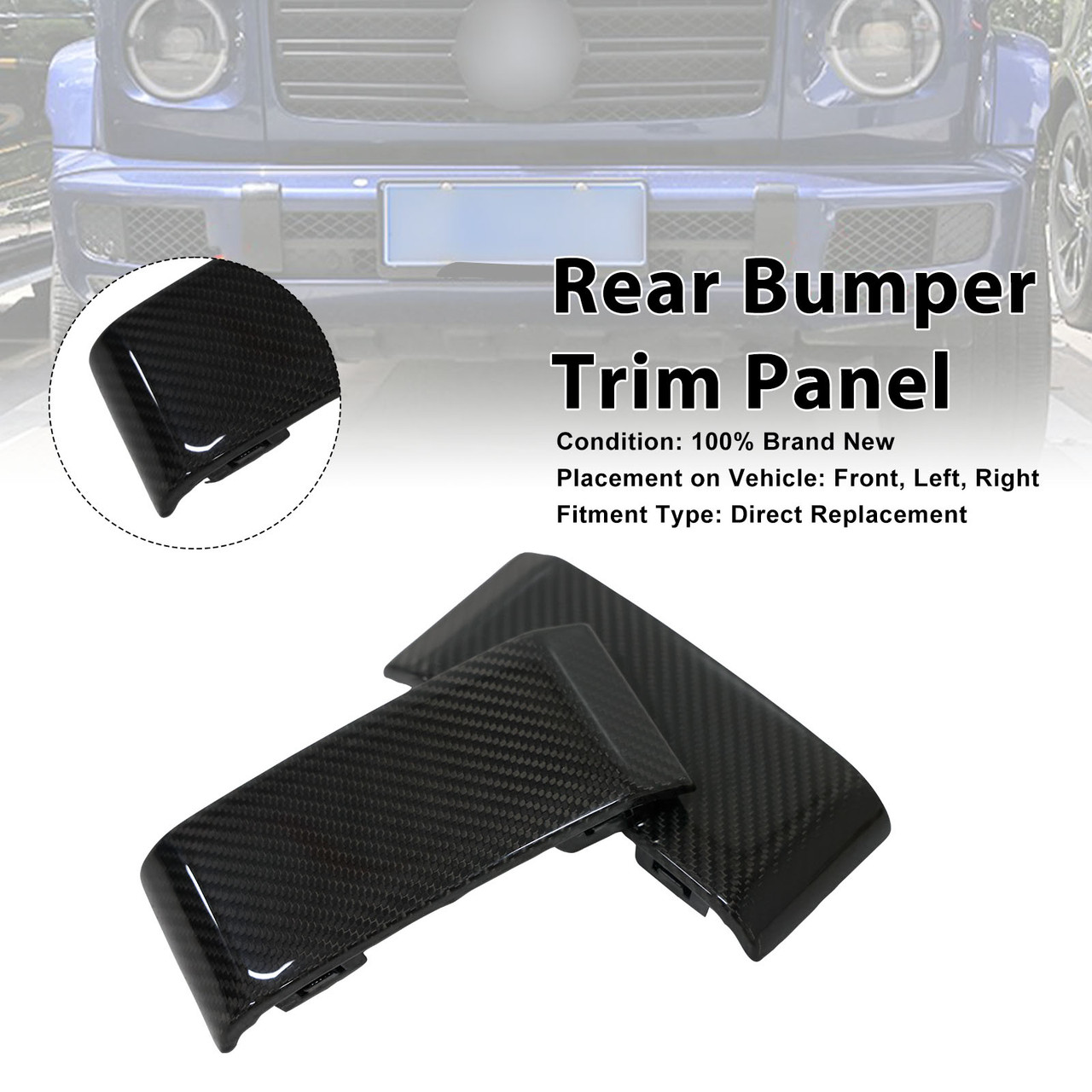 Carbon Fiber Rear Bumper Guards Cover Trim Fit Mercedes Benz W465 G63 2025+