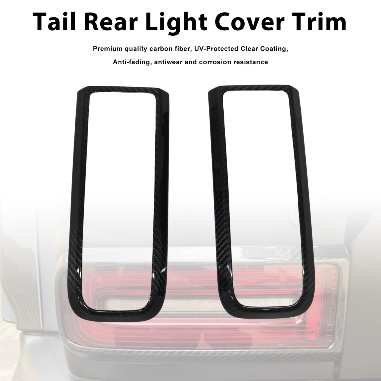 Carbon Fiber Tail Rear Light Cover Trim Fit Benz W464 W465 G550 2019-2026
