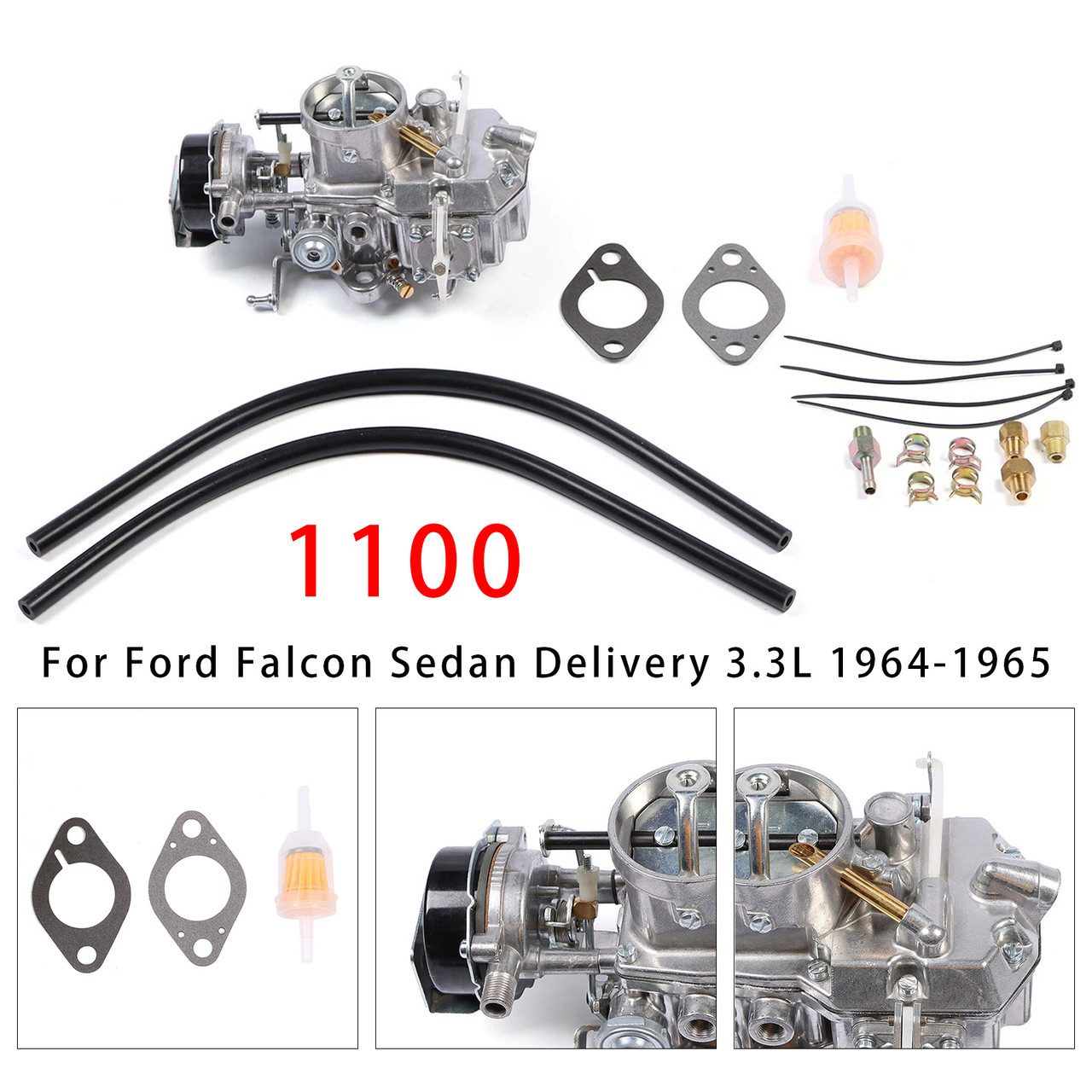 Carburetor 1100 For 170 Ford /200 Ford 6 Cyl 1965-1969 For Mustang 3.3L