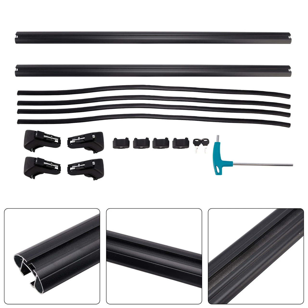 120CM Universal Aluminium Car Roof Rack Luggage Carrier Cross Bar Rail Lockable