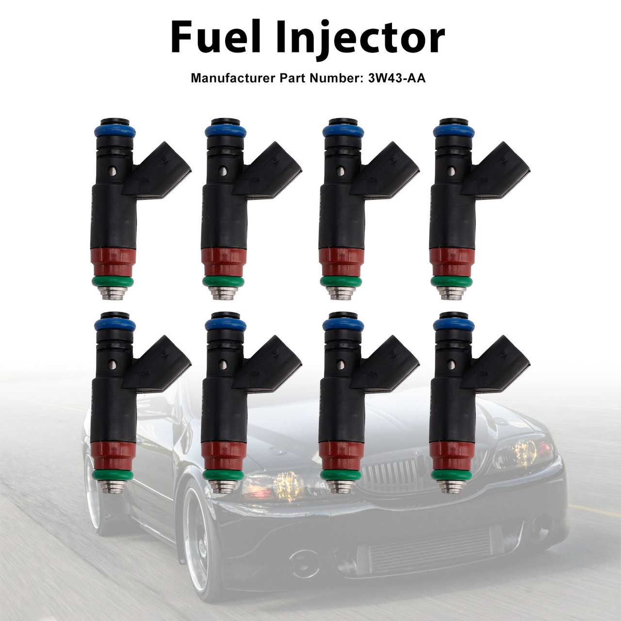 8Pcs Fuel Injector For Lincoln LS For Ford Thunderbird 2003-2005 3W43-AA