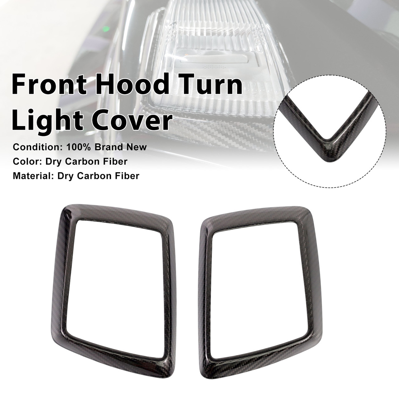 Carbon Fiber Turn Light Cover Trim Fit Mercedes Benz W464 W465 G550 2019-2026