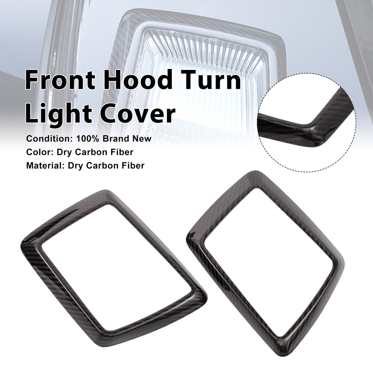 Carbon Fiber Turn Light Cover Trim Fit Mercedes Benz W464 W465 G550 2019-2026
