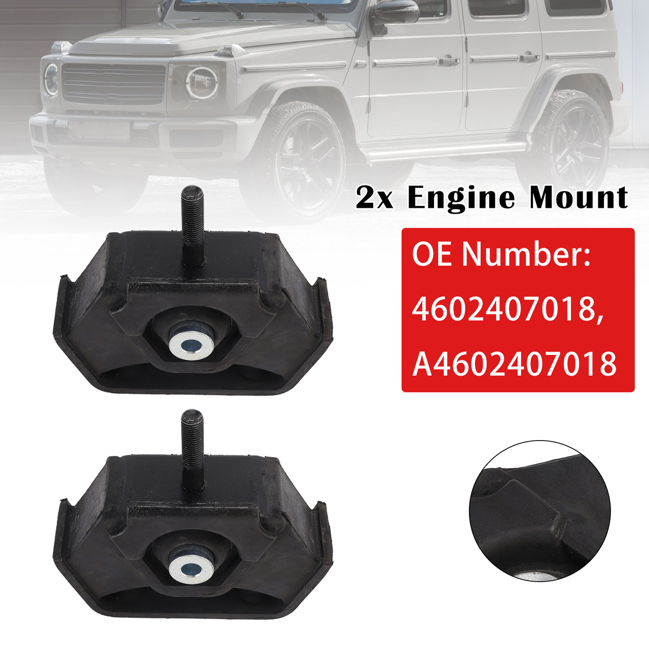 2x Engine Mount 4602407018 For Benz G-Class W460 W461 W463 M102.981 OM602.942