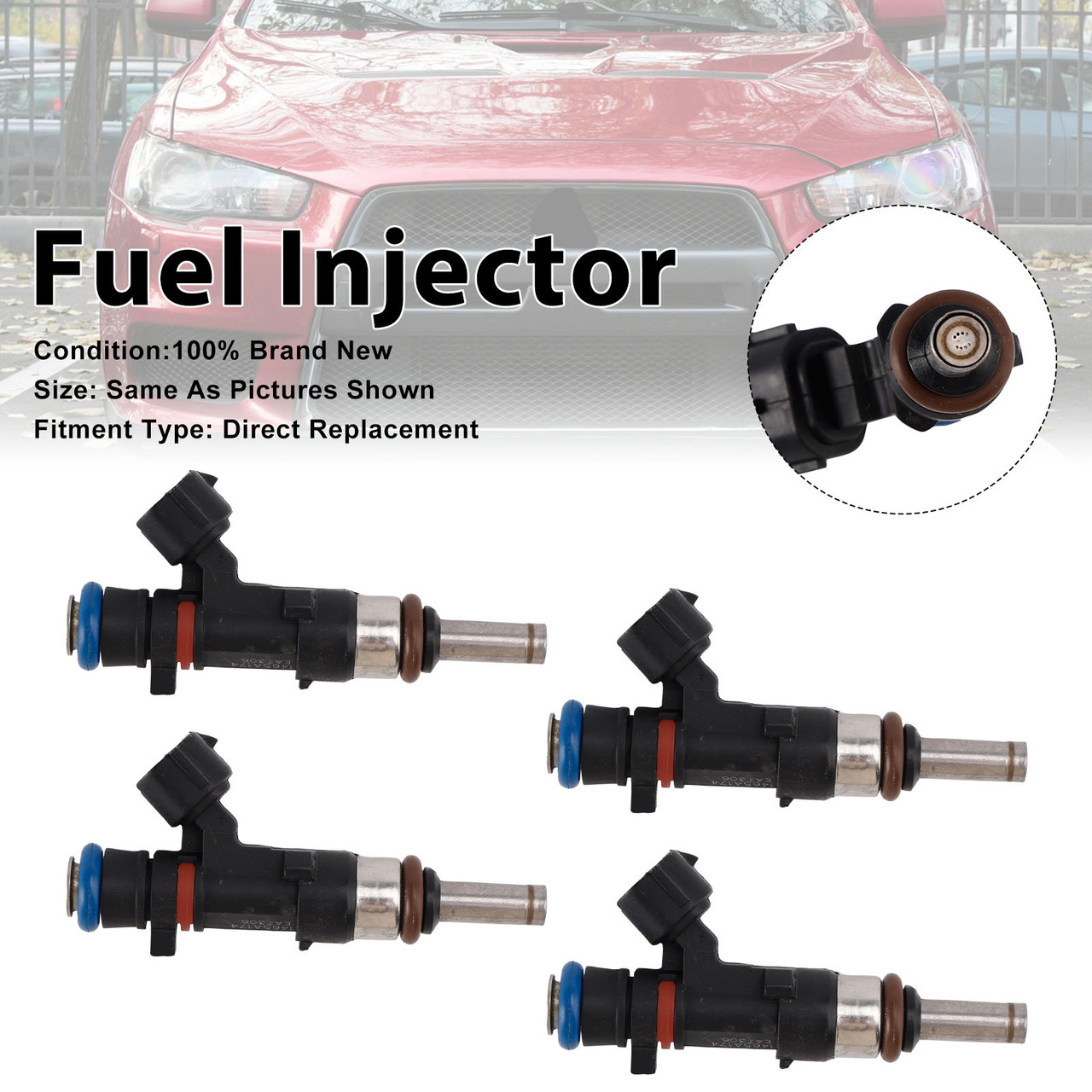 4Pcs Fuel Injector For Mitsubishi Lancer Evolution 2008-2015 1465A174