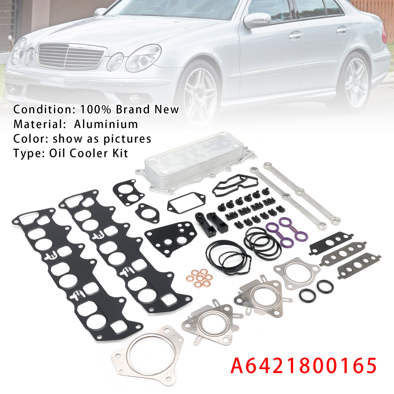 Oil Cooler Connecting Rods Gasket A6421800165 For Mercedes OM642 V6 E-Class W211