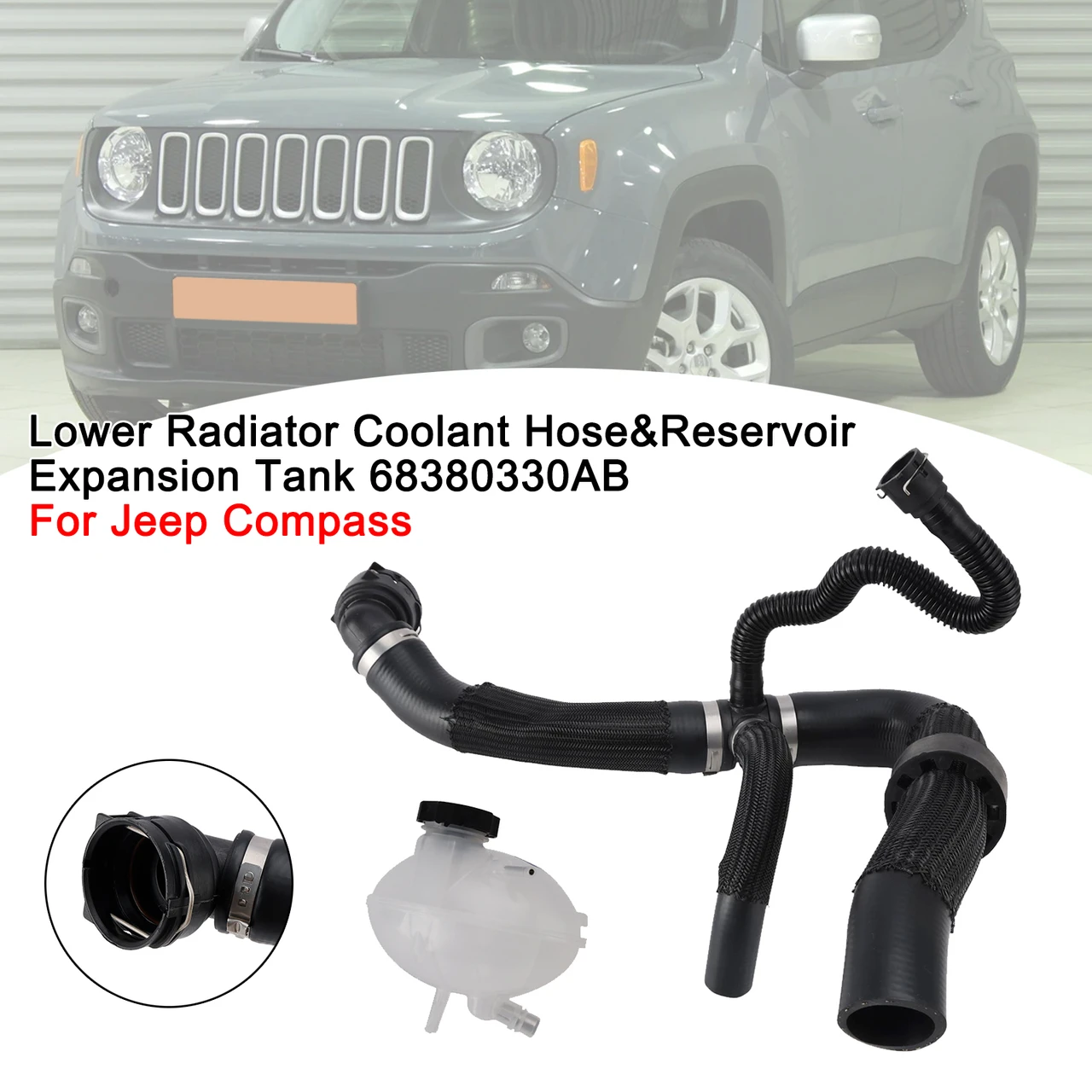 Lower Radiator Coolant Hose & Reservoir Expansion Tank 68380330AB For Jeep