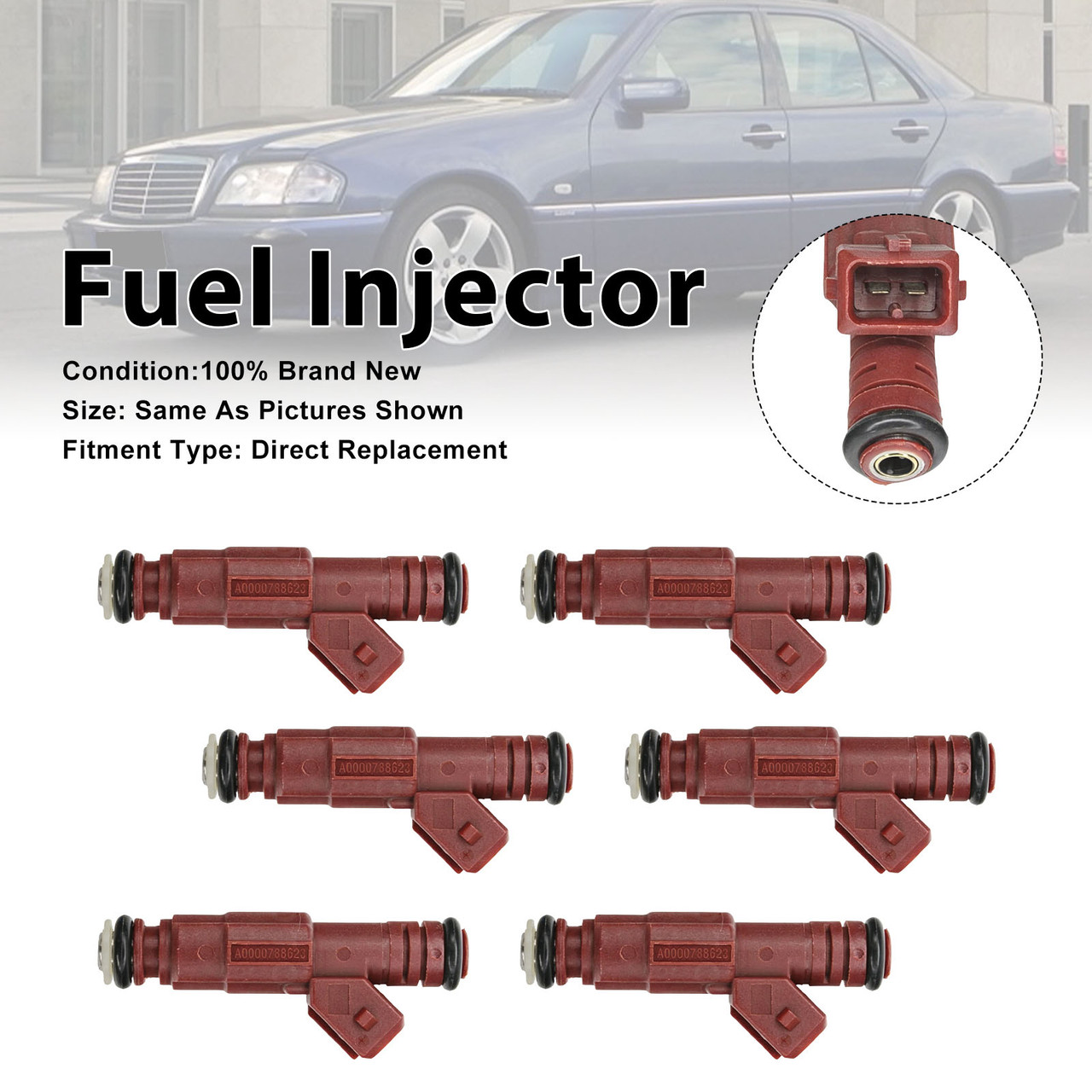 6Pcs Fuel Injector For Mercedes-Benz C280 1997 E320 1994-1997 0280155757