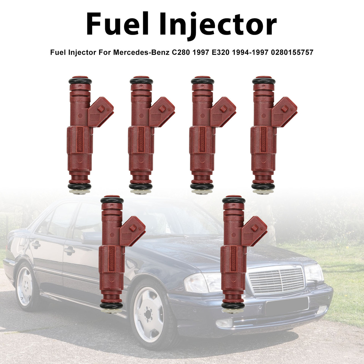 6Pcs Fuel Injector For Mercedes-Benz C280 1997 E320 1994-1997 0280155757
