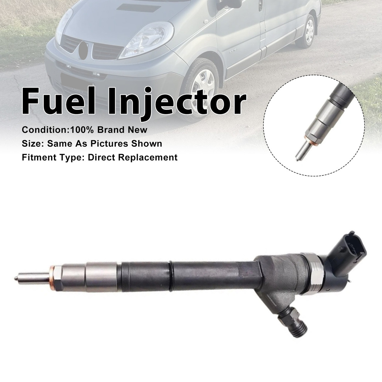 1Pcs Fuel Injector For Renault Trafic II For Opel Vivaro 2.0L 0445110338