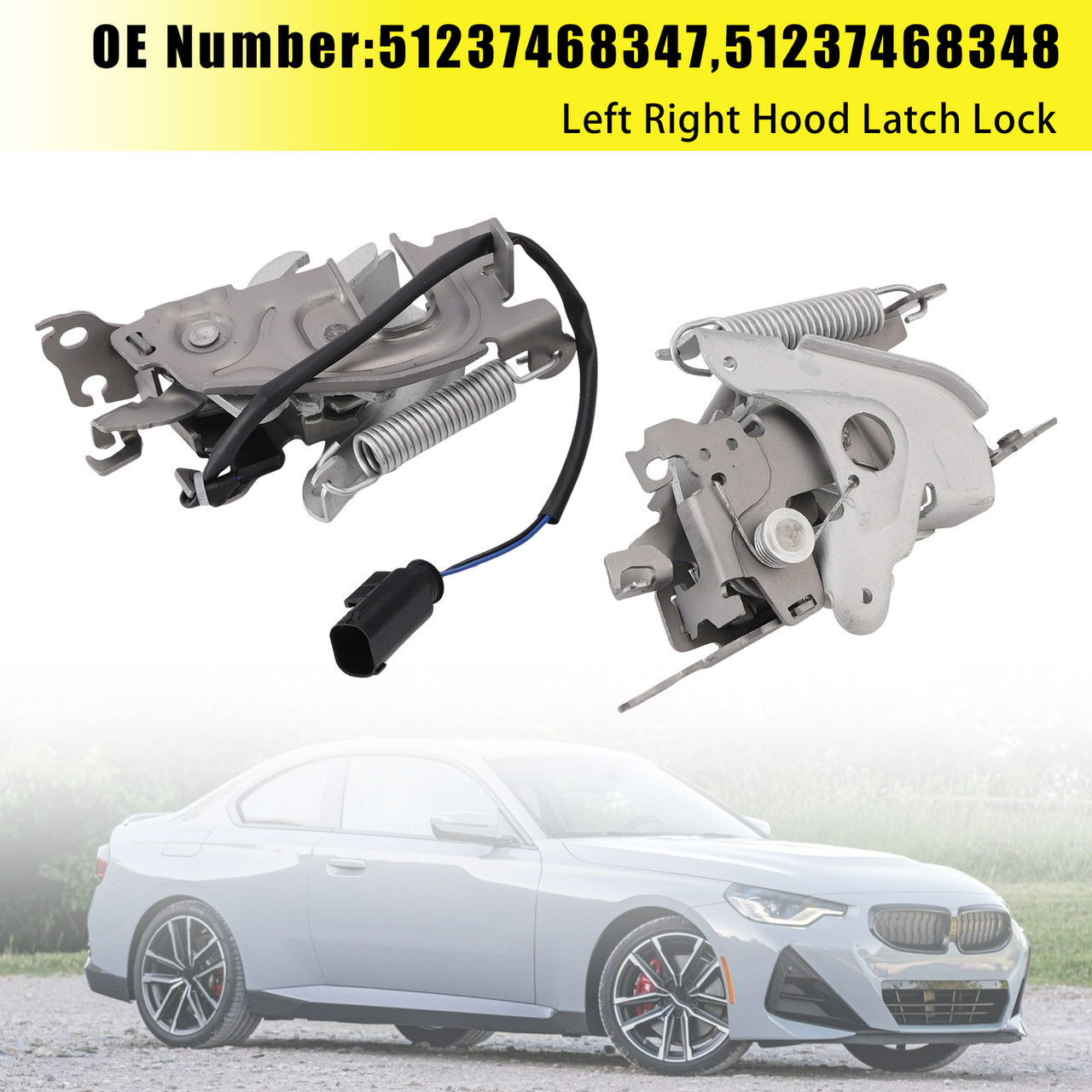2x Front Hood Latch Lock For BMW F44 G20 G26 G80 F30 F31 F32 G22 G23 F36 G82