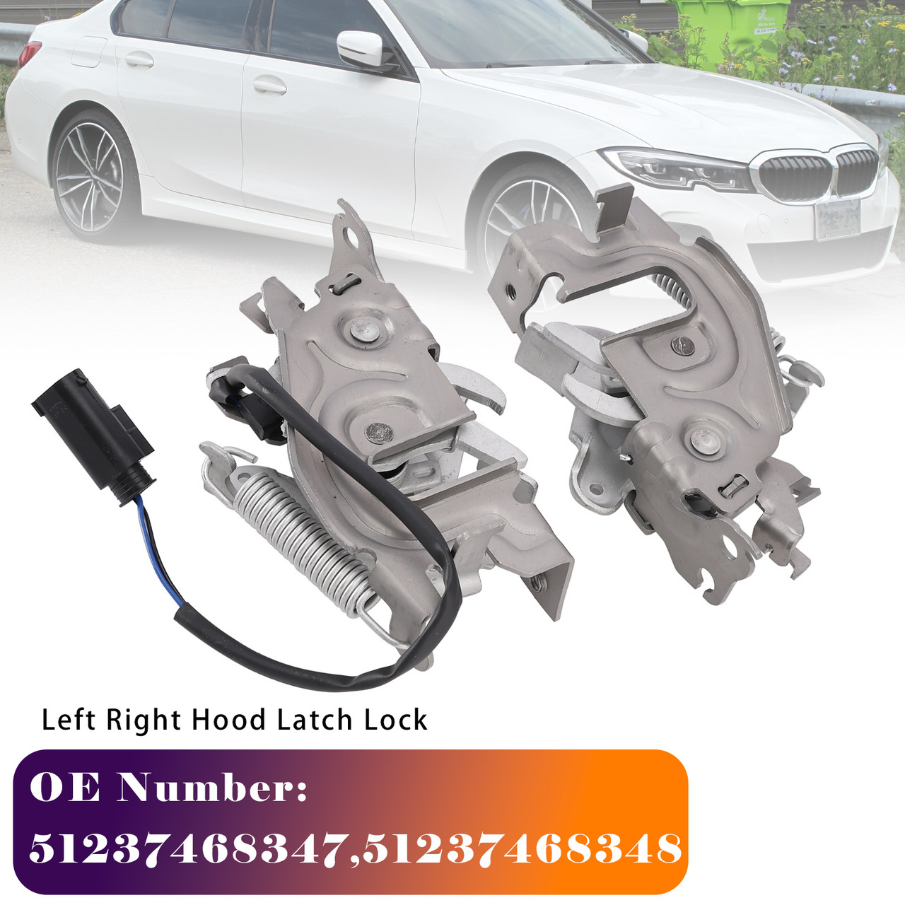 2x Front Hood Latch Lock For BMW F44 G20 G26 G80 F30 F31 F32 G22 G23 F36 G82