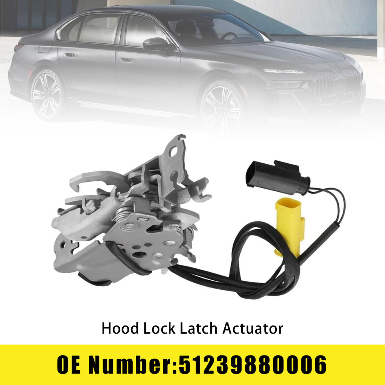 Hood Lock Latch Actuator 51239880006 For BMW 7 Series G70 2023