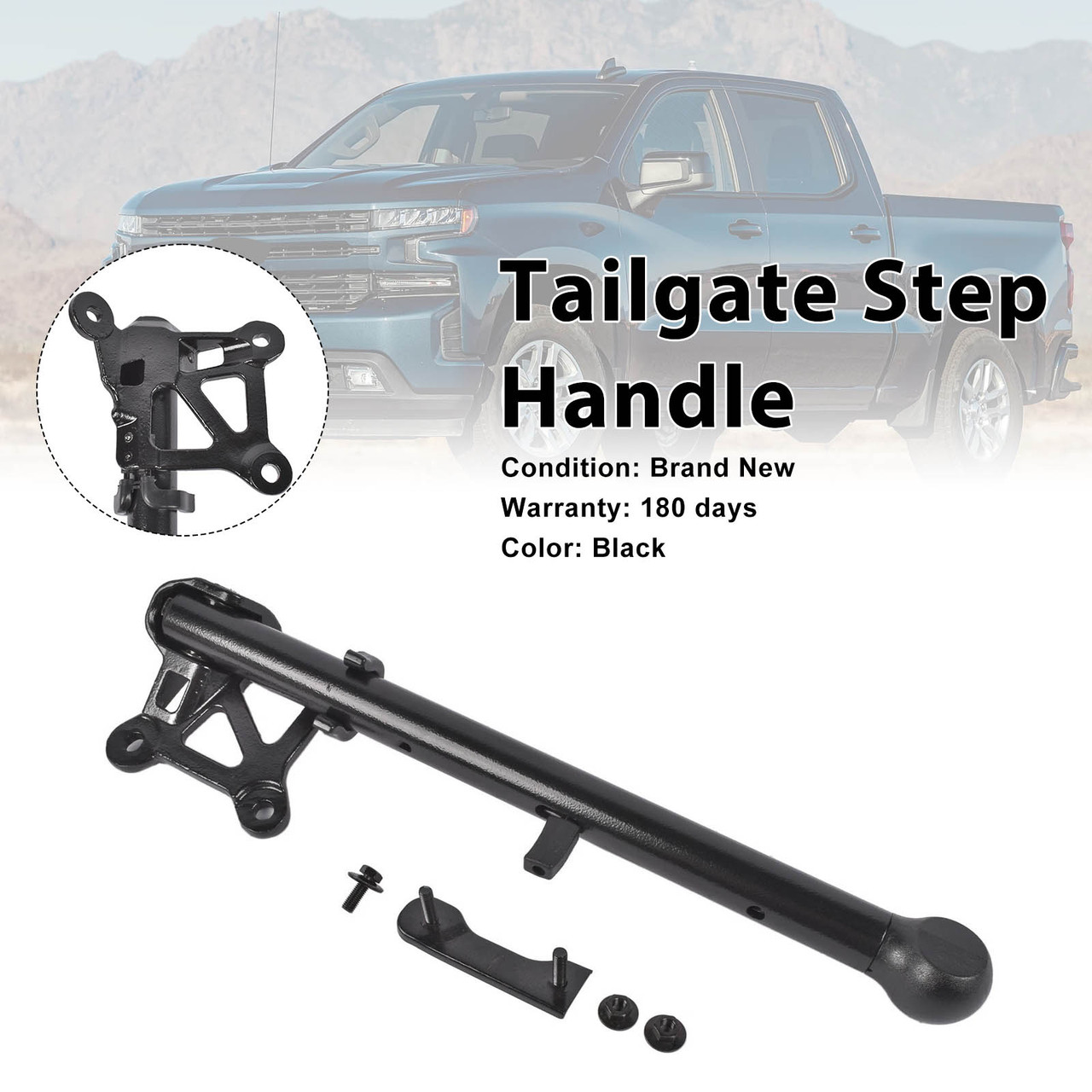 Auxiliary Tailgate Step Handle Fit GMC Sierra 1500 2500 3500 Pickup 2019-2026