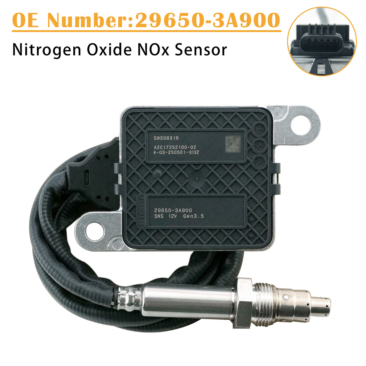 Nitrogen Oxide NOx Sensor 29650-3A900 SNS0831A For Hyundai Kia 2016-